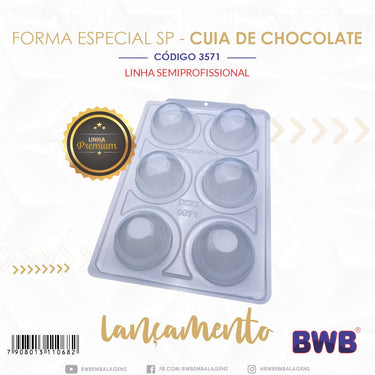 Forma De Chocolate - Forma De Chocolate Especial 3 Partes - Cuia De Chocolate- BWB3571